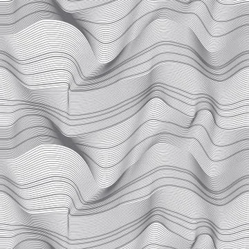 Abstract 3d lines seamless pattern Illustrazione stock