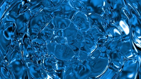Abstract 3D liquid blue background textures. Liquid with color reflection. Backg Stock Footage 125917162