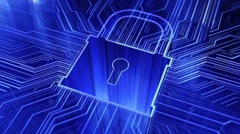 Abstract 3d lock and network 動画素材 46847752