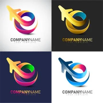 Abstract 3D logo Template for your Company Brand Stock Illustration