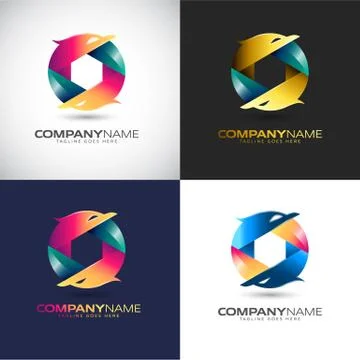 Abstract 3D logo Template for your Company Brand Stock Illustration