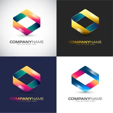 Abstract 3D logo Template for your Company Brand Stock Illustration