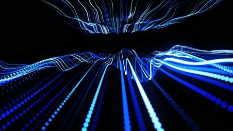 abstract 3d loop background with blue gl... | Stock Video | Pond5