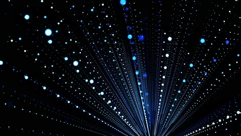 Abstract 3d loop background with glowing particles lined up in rows in 3d space Stock Footage 140929118