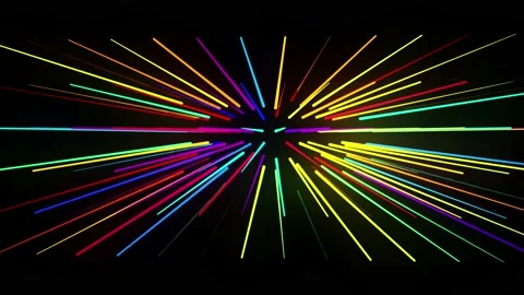 Abstract 3d loop background with glowing particles lined up in a row in 3d space Stock Footage 148052257