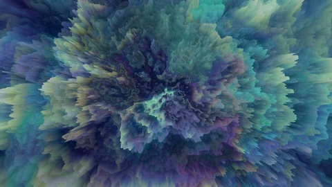 Abstract 3D loop of fractal turbulence. Pixel sorting. Glitch art Stock Footage