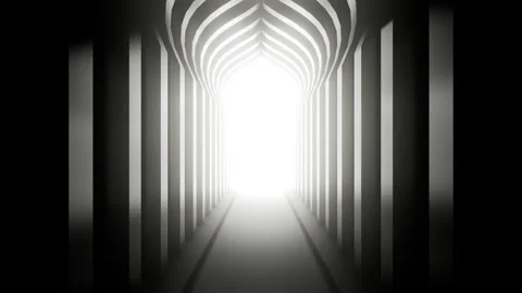 Abstract 3d loopable animation arabic arch gate with light. Stock Footage 278278955