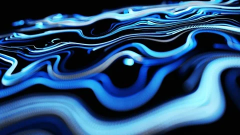 Abstract 3d looped background with lines form swirling pattern like curle noise Video stock 140901292