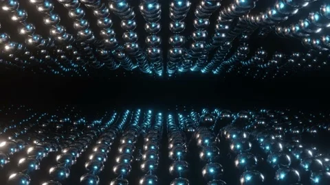 Abstract 3D looping animation. Movement through tunnel of balls. Stock Footage 168378896