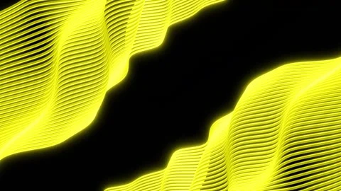 Abstract 3D Looping Animation of Yellow Dual strings on Black Background 60 Stock Footage 314474273