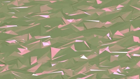 Abstract 3D Low Poly Geometric Shapes Moving Chaotically Seamless Loop Stock Footage 340271912