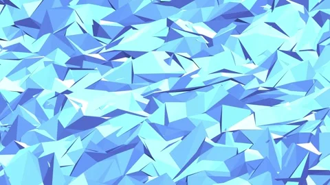 Abstract 3D Low Poly Geometric Shapes Moving Chaotically Seamless Loop Stock Footage 340271926