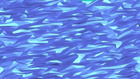 Abstract 3D Low Poly Geometric Shapes Moving Chaotically Seamless Loop Stock Footage 340271931