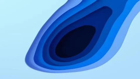 Abstract 3D Low poly illustration Paper cut Style Blue Gradient Illustrazione stock