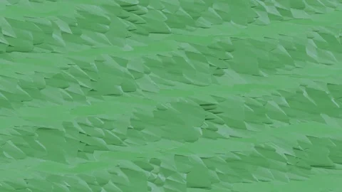 Abstract 3D low poly loop with chaotic green crystalline scales Stock Footage 339712342