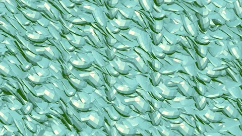 Abstract 3D low poly wave background with green scales Stock Footage 339691746