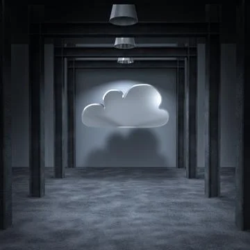 Abstract 3d low polygon design for cloud networking computer イラスト素材