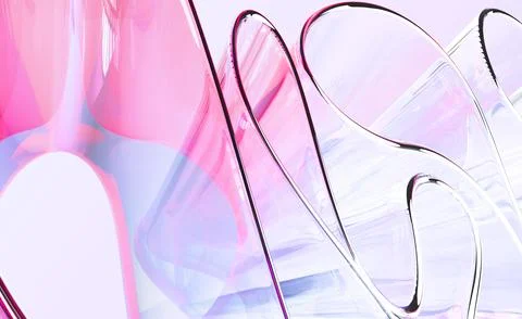 Abstract 3d macro background with glass holographic transparent tape render Illustrazione stock