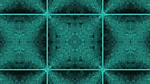 Abstract 3D Matrix Space Kaleidoscope Design Animation 스톡 동영상 64214975