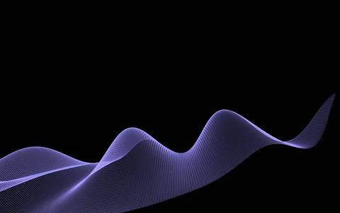 Abstract 3d mesh wave background. Futuristic technology style. Elegant backgr Stock Illustration