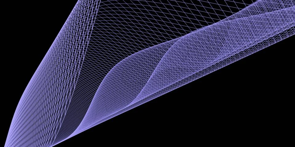 Abstract 3d mesh wave background. Futuristic technology style. Elegant backgr Stock Illustration