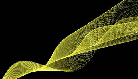 Abstract 3d mesh wave background. Futuristic technology style. Elegant backgr Stock Illustration