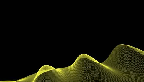 Abstract 3d mesh wave background. Futuristic technology style. Elegant backgr Stock Illustration