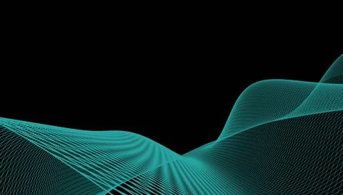 Abstract 3d mesh wave background. Futuristic technology style. Elegant backgr Stock Illustration