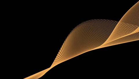 Abstract 3d mesh wave background. Futuristic technology style. Elegant backgr Stock Illustration