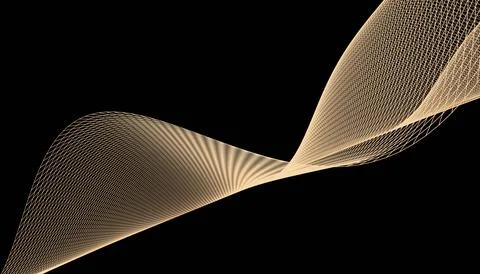 Abstract 3d mesh wave background. Futuristic technology style. Elegant backgr Stock Illustration