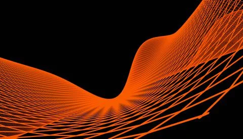 Abstract 3d mesh wave background. Futuristic technology style. Elegant backgr Stock Illustration