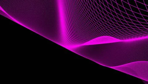 Abstract 3d mesh wave background. Futuristic technology style. Elegant backgr Stock Illustration