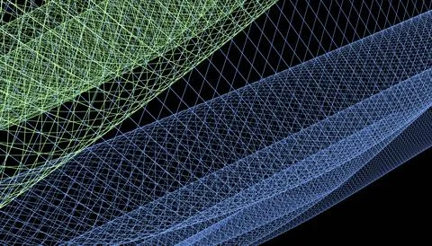 Abstract 3d mesh wave background. Futuristic technology style. Elegant backgr Illustrazione stock