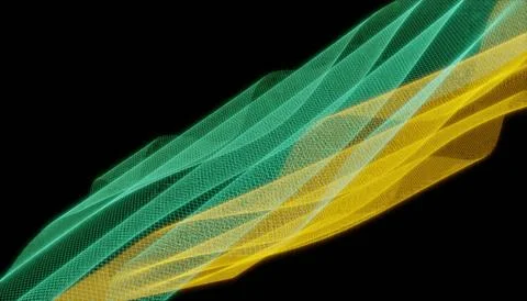 Abstract 3d mesh wave background. Futuristic technology style. Elegant backgr Stock Illustration