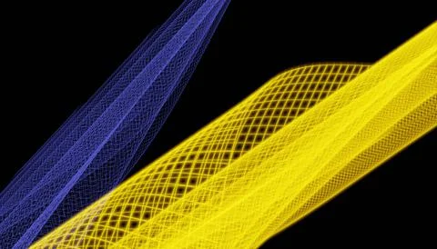 Abstract 3d mesh wave background. Futuristic technology style. Elegant backgr Stock Illustration