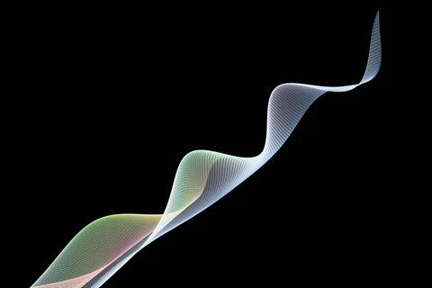 Abstract 3d mesh wave background. Futuristic technology style. Elegant backgr Stock Illustration