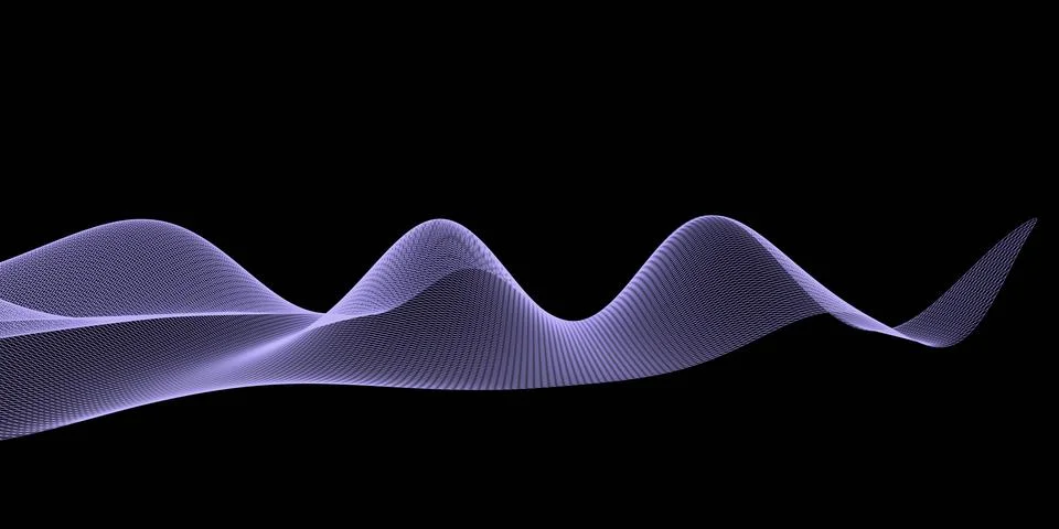 Abstract 3d mesh wave background. Futuristic technology style. Elegant backgr Stock Illustration