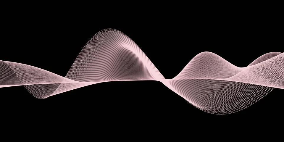 Abstract 3d mesh wave background. Futuristic technology style. Elegant backgr Stock Illustration