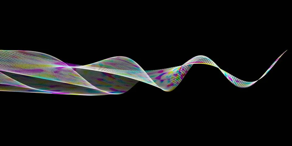 Abstract 3d mesh wave background. Futuristic technology style. Elegant backgr Stock Illustration