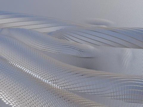 Abstract 3d mesh wave background. Futuristic technology style. Elegant backgr Stock Illustration