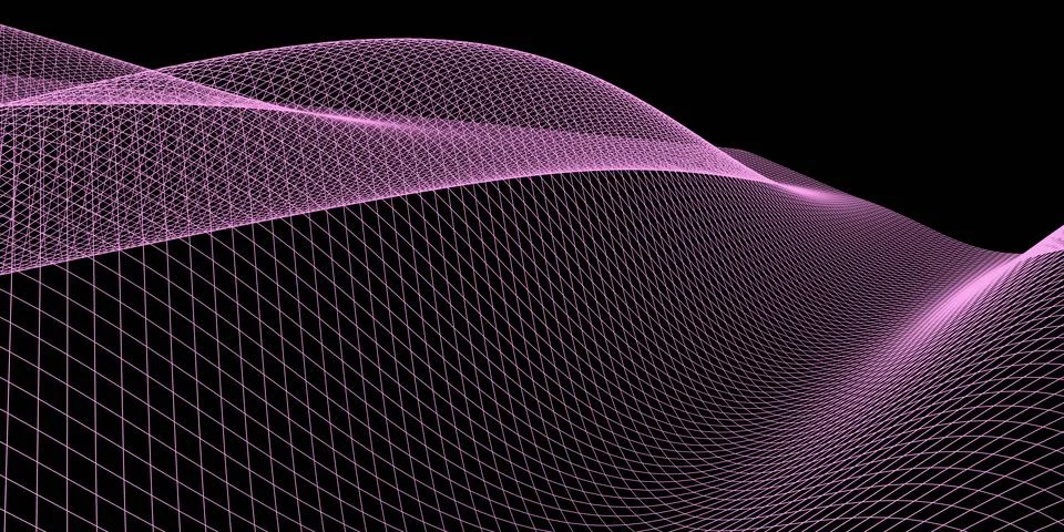 Abstract 3d mesh wave background. Futuristic technology style. Elegant back.. Stock Illustration