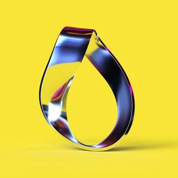 Abstract 3D Metal Object Shape  Stock Photos