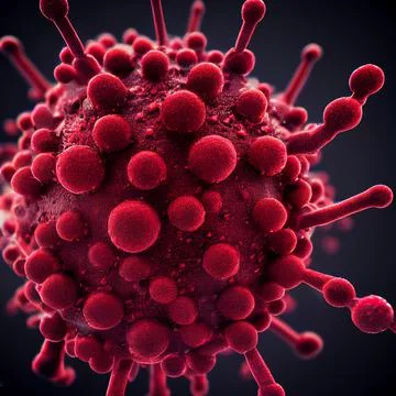 Abstract 3d microbe illustration Stock Illustration