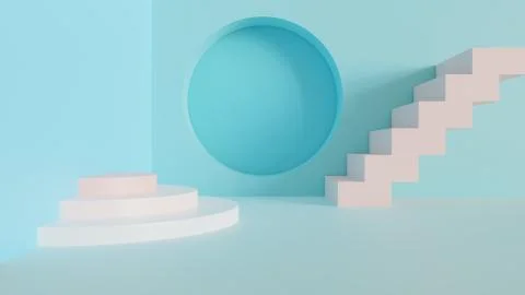 Abstract 3d minimal background Stock Illustration