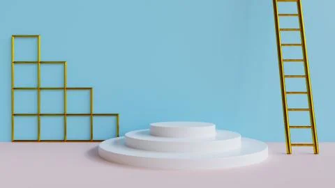 Abstract 3d minimal background Stock Illustration