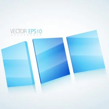 Abstract 3d mirror background Stock Illustration