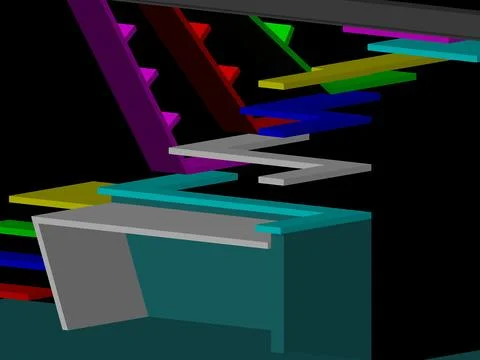 Abstract 3D model Stock Illustration