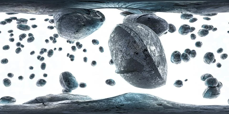 Abstract 3d model render illustration vr hdr style equirectangular panorama of 库存插图
