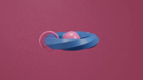 Abstract 3D motion design with geometric elements Stock Footage 338252108
