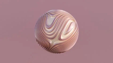 Abstract 3D motion graphic: Abstract Spherical Figure with Moving Folds on its S Stock Footage 271129358